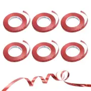 Curling Ribbon Crimped String 3/16" 11 Yards 6 Roll Red