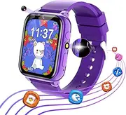 Fenamor Smartwatch Kids, Kids Watches Girls with 26 Game Function, Flashcards, Audio Book, Camera, Music, Pedometer, Flashlight, Alarm Clock, for Kids Ages 5-12 Years Kids Smart Watch