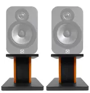 (2) 8” Wood Bookshelf Speaker Stands For Q Acoustics 3020 Bookshelf Speakers