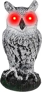 Owl Scarecrow, American Owl Scarecrow - Realistic Owl Scarecrow for Garden - Owl Scarecrow for Bird Scaring, Bird Control for Garden and Decoration