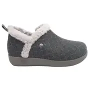 Alegria Womens Cozee Lightweight Cozy Comfort Fur Lined Slippers - Smoke EUR 38