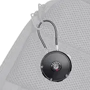 [Bsbkoj] Small Luggage Locks, Travel Locks, Combination Cable Lock, Gym Locker, Toolbox & Cases 4.2 cm/1.7 Inches Sturdy Anti-Theft Security Device Secure for School, Black, Silver
