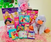 Get Well Gift Basket Girls Kids Disney Princess, Cuddly Plush Ship in 24 HOURS!