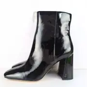 Sam Edelman Women's Codie High Heel Booties Patent Leather Black 10.5- 0239