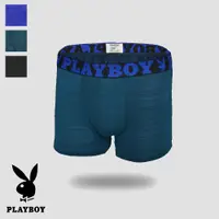 在飛比找蝦皮商城優惠-【PLAYBOY】藍色織帶涼感透氣緞彩彈性平口褲-SP342