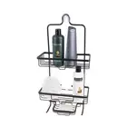 D.line Aluminium 3-Tier Hanging Bath/Shower Caddy Organiser 29x58.5cm Black