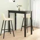 Bar Table Patio Bistro Kitchen Dining Room Breakfast Table Black MDF vidaXL