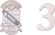 [Desert Cactus] Phi Beta Sigma Lapel Pin PBS Gomab D9 Divine 9 Cross Over Initiation Enamel Fraternity Formal Wear Blazer Jacket (Line Number Pin Set - #3), Metal, no gemstone
