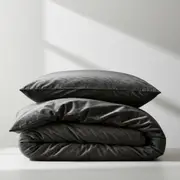 Fur Velvet Quilt Cover - Charcoal
