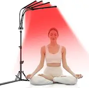 Red Light Lamp for Body, Trayvespace 660&850 Infrared Light Lamp with Tripod, 3 in 1 Chips 180LEDs Infrared Red Light for Home/Office Use