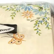 2 Vintage Lady Pepperell Pillowcases Pair Floral Butterflies