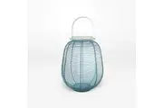Rayell Lantern Lesley Aqua Decorative Light Candle Holder Home Decor 24x28x24cm