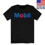 MOBIL OIL COMPANY 標誌男式黑色 T 恤