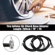 2pcs 79" Lock Air Chuck with Hose for Standard Tire Valve Thread No Air Release