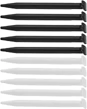 The Lord of the Tools Pack of 10 Stylus Pen Touch Screen Pen Compatible with Nintendo New 2DSXL/2DSLL for Controlling Video Games Made of White and Black Plastic
