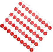 LIFKOME Bathhouse Number Tags 50pcs Double-Sided Acrylic Number Plates Key Labels for Spa