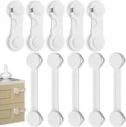 Furniture Straps Baby Proof,10X Anti-Fall Child Safety Cabinet Strap - Multifunctional Baby Proof Drawer Locks Furniture Wall Holder for Refrigerators, Microwave