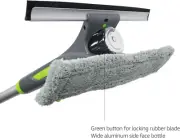 Amazon Basics Extendable Window Squeegee with Spray, Aluminum Extension Pole, 49