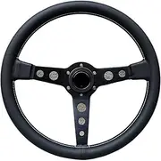 Flat Prototipo Style Sim Racing Game Steering Wheel Universal Drift Gaming Steering Wheel(Black)