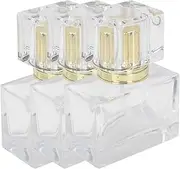 3 Pack 30ml Transparent Refillable Perfume Bottle Glass Perfume Atomizer Bottle with Spray Applicator Liquid Makeup Container for Perfume Fragrance Essential Oil(Gold)