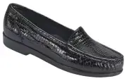 SAS Simplify Black Croc 12 Narrow Women's Shoes Brand New In Box Save