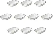 Set of 10 White Grill Chef Au Gratin [ 7.2 x 5.0 x 1.5 inches (18.4 x 12.6 x 3.8 cm) | Ceramic Au Gratin Dish (Setomonohonpo)