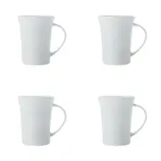 4x Maxwell & Williams Fine Bone China 380ml Cashmere Flared Mug Coffee Cup White