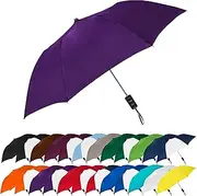 [StrombergBrand] UMBRELLAS The Spectrum Popular Style 42" Automatic Open Compact Travel Umbrella for Rain, Wind & Sun, Sturdy Lightweight Small Portable Folding Stick Umbrella for Men and Women, Purple,