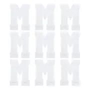 Letters M Patches White Iron-On Letters Patch for Clothing Repair 9 Pcs