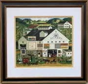 Charles Wysocki "Peppercricket Farms" New CUSTOM FRAMED Art Americana