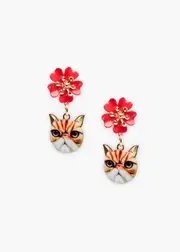 [Taking Shape] Taking Shape Grumpy Cat Earrings in Multi - Women's Accessories Multi