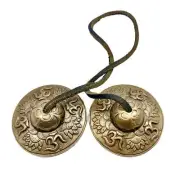 Crystal Wonderland Om Lotus Flower Brass Tingsha Bell