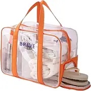 Hobngmuc Clear Duffle Bag Large,Portable Beach Bag Swimming Bag - Heavy Duty Beach Tote, Large Transparent Bag, PVC See-Through Tote, Water-Resistant Grocery Storage, Laundry Tote For Work, Beach