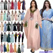 Abaya Dubai Kaftan Muslim Women Maxi Dress Islam Robe Party Gown Caftan Ramadan