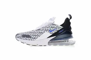 NIKE iD Air Max 270“Moves You”白黑寶藍 經典涂鴉 氣墊 休閒運動慢跑鞋 BQ0742-992 男鞋