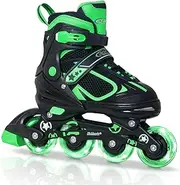 [Nattork] Adjustable Inline Skates for Kids Boys Girls with Light up Wheels Blade Roller Skating for Beginners