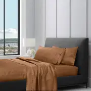 Bedding King 1200TC Pure Egyptian Cotton Sheet Set - Antiquarian Brown