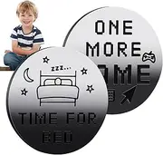 Decision Maker Coin,Gamer Decision Making Coin Double Sided - Novelty,1 More Game/Time for Bed Maker, Valentine's Day Gamer, Teen Boy
