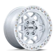KMC KM553 TORX 17X9 5x127 -12 71.50 GLOSS SILVER W/ MACHINED FACE Wheel/Rim