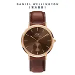 DANIEL WELLINGTON DW 手錶 CLASSIC MULTI EYE 40MM 小秒針棕色皮革錶-玫瑰金框(DW00100707)