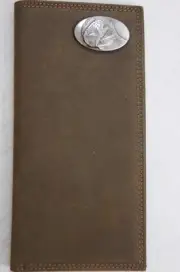 ZEP-PRO DOLPHIN MAHI MAHI fish Crazy Horse Leather Roper WALLET ONLY NO BOX