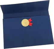 JEWEDECO Certificate Cover Certificate of Achievement Graduation Covers Blue Certificate Holders Diploma Folder College Certificate Padded Certificate Printing Paper US Certificate Holders