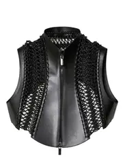 [Noir Kei Ninomiya] Synthetic Leather Bonding Vest