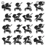 （二手）BABY JOGGER CITY SELECT雙人推車（黑管黑椅）