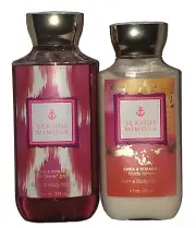 Bath and Body Works SEASIDE MIMOSA Shea Vitamin E Shower Gel & Lotion NEW Full