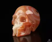 GEODE 2.0" Agate Carved Crystal Skull,Realistic, Crystal Healing
