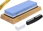 1000/6000 Grit Whetstone Knife Sharpening Kit Bamboo Base