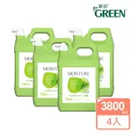 ★買箱購送廚紙★綠的GREEN 水潤抗菌潔手乳加侖桶-綠茶3800MLX4(箱購出貨)｜瘋加碼★滿額再享折扣