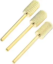 ELAYARD 3Pcs Carbide Nail Drill Bits Cuticle Drill Bits for Home and Salon Use Durable Manicure Accessories with Grinding Effect Lightweight and Easy to Operate