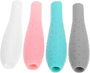 Gogogmee 4pcs Ergonomic Silicone Grip Holder Sleeve for Non Slip Protective Cover for Enhanced Comfort and Control Writing Drawing and Note Taking Silicone Material